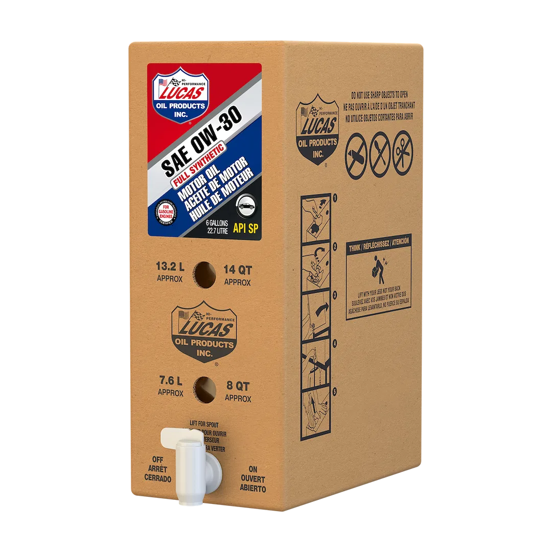 18008 – LUCAS OIL Oil, SAE 0W-30 Synthetic 6 Gallon Bag In Box Single